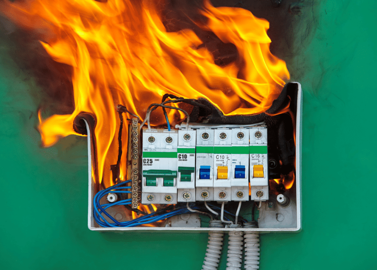 Incendie domestique d'origine électrique